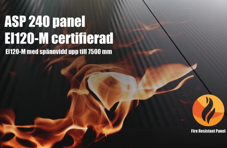 Areco Spirit 240 sandwichpanel är EI120-M certifierad