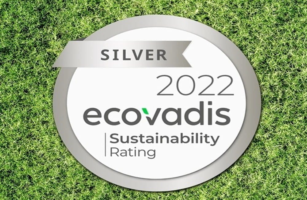 Dette billede illustrere DENIOS tilldelas silver i EcoVadis globala CSR-mätning för 2022
