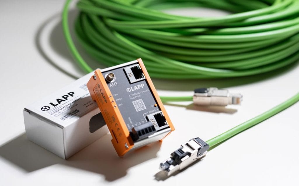 Dette billede illustrere Conrad – Stationär övervakningsenhet för datakablar