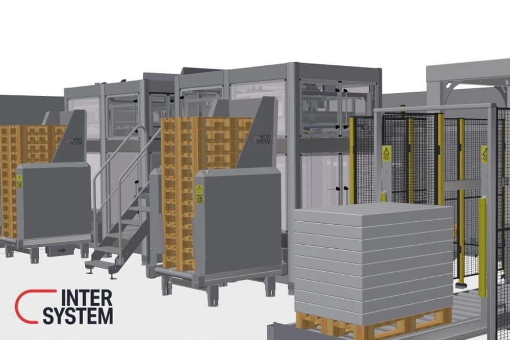 Dette billede illustrere InterSystem – Ny palletering till Grådö Mejeri