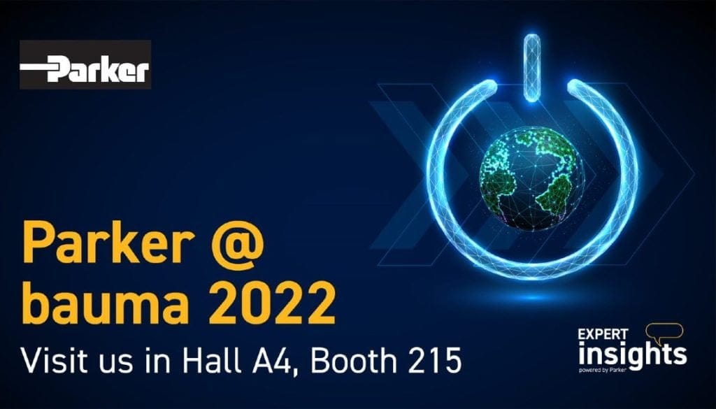 Dette billede illustrere Parker bygger en grönare framtid på bauma 2022