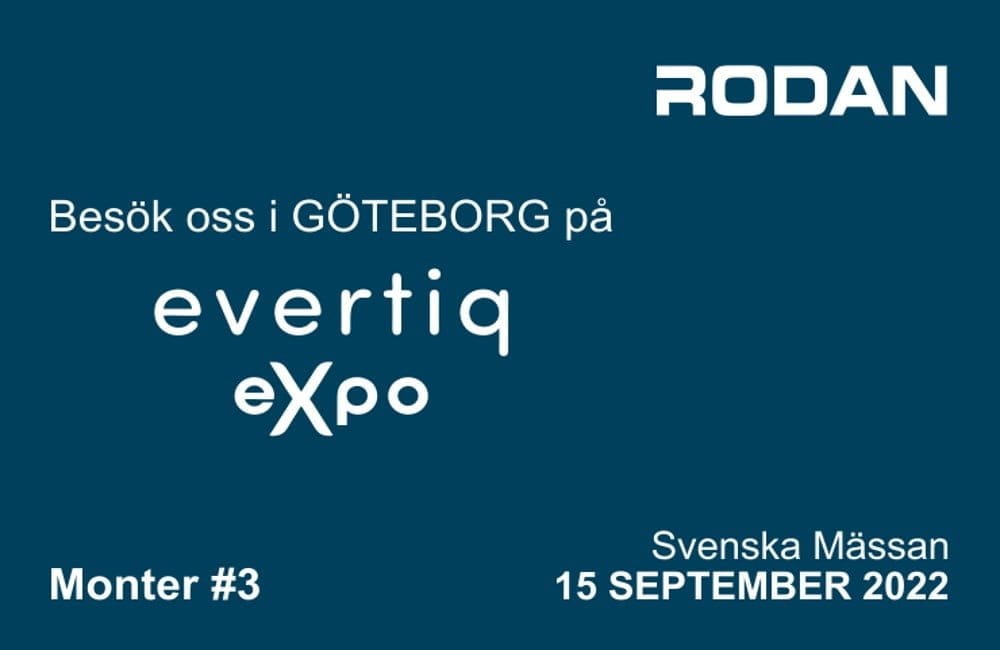 Dette billede illustrere RODAN Technologies på Evertiq Expo, 15. september 2022 i Göteborg