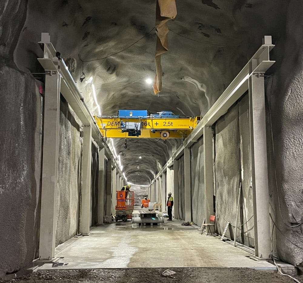 Dette billede illustrere Travers från Dematek förenklar Fortums underhåll av Krångede Vattenkraftverk