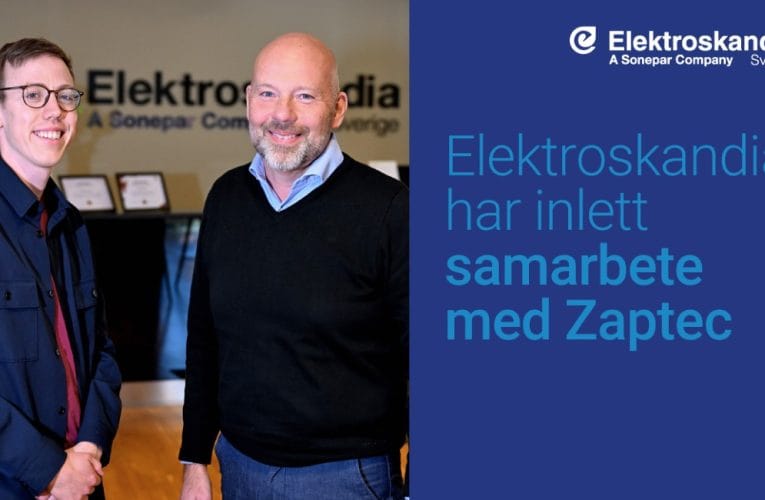 Elektroskandia har inlett samarbete med Zaptec