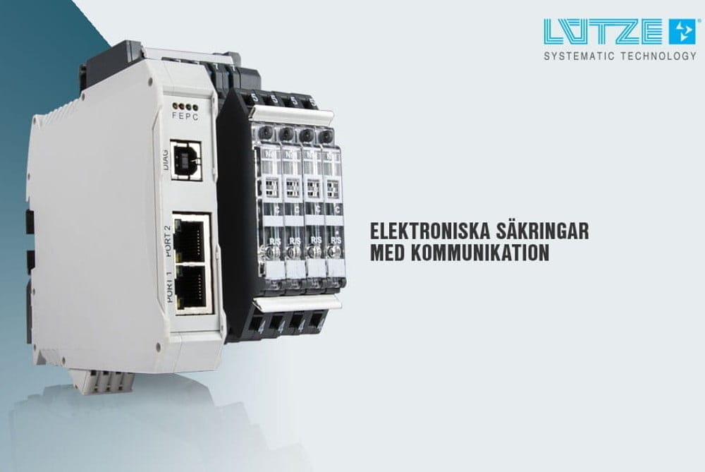 Dette billede illustrere OEM Automatic – Lütze elektroniska säkringar – Säkra upp med kommunikation