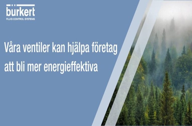 Så kan Bürkert göra er verksamhet mer energieffektiv