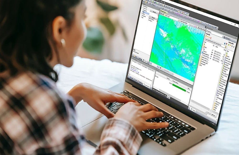 Dette billede illustrere Smidigare dataflöde i byggprojekt – SBG’s Geo Professional och SkyMap sammankopplade