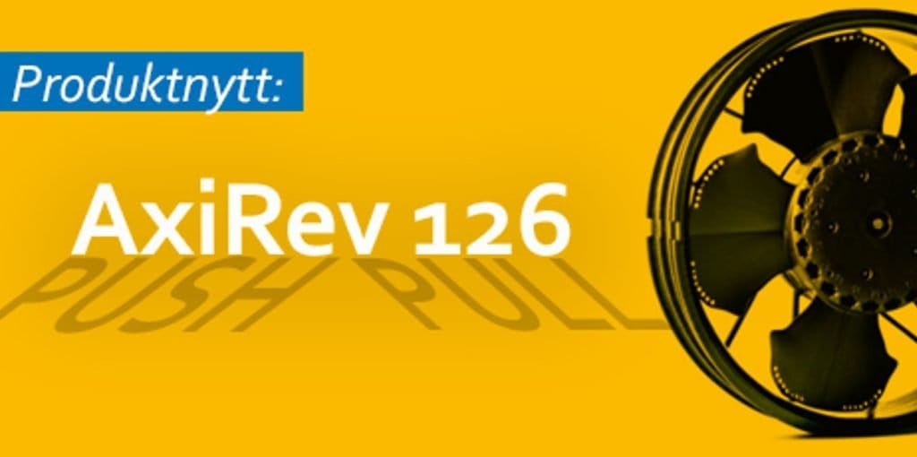 Dette billede illustrere ebm-papst nyutvecklade fläkt med push-pull-funktion