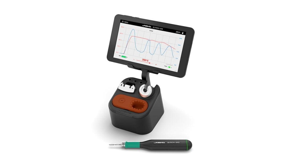 Dette billede illustrere OEM Electronics – B·IRON – Uppladdningsbar lödstation med bluetooth-koppling