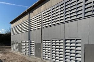 Dette billede illustrere Bullerdämpning av ny transformatorstation i Sydhavn