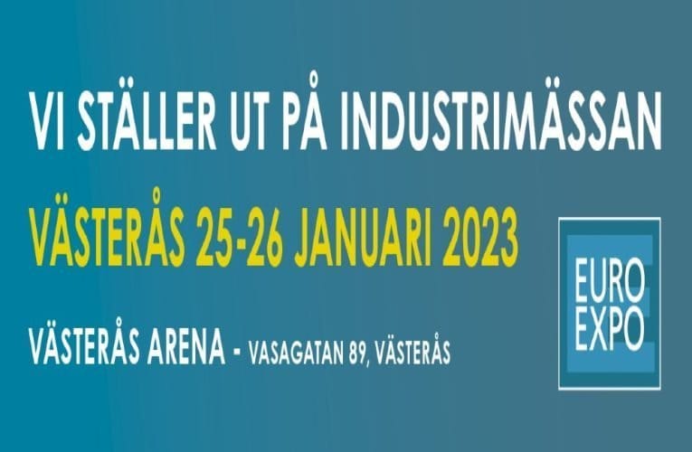 VÄLKOMMEN ATT TRÄFFA OSS PÅ EUROEXPOMÄSSAN I VÄSTERÅS 25-26 JANUARI!