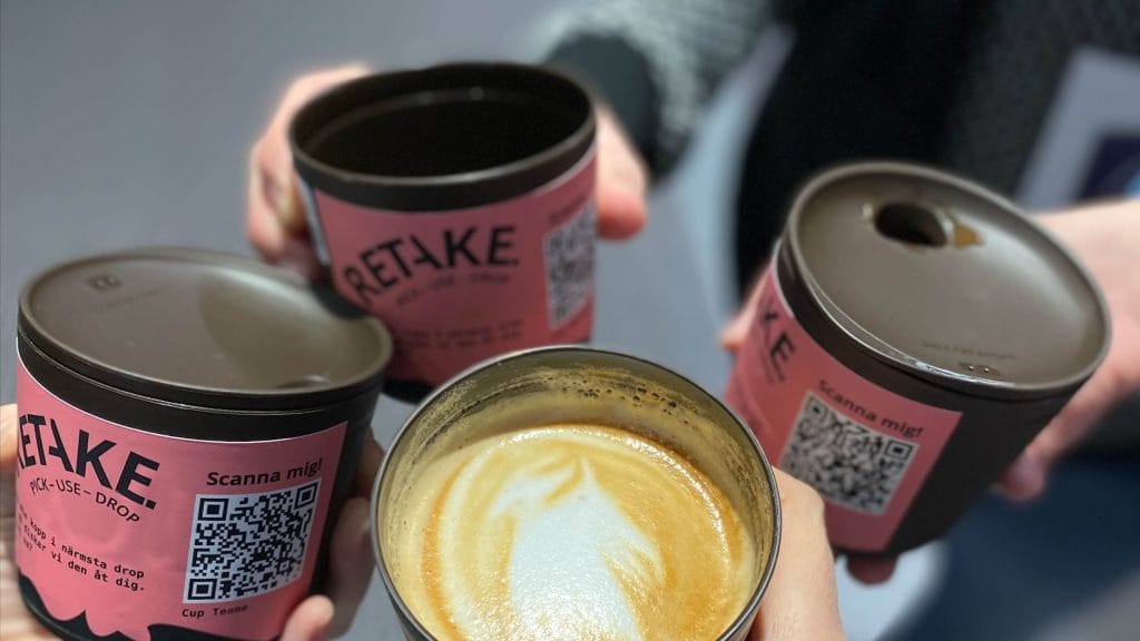 Dette billede illustrere Flergångs istället för engångs för mer hållbara event