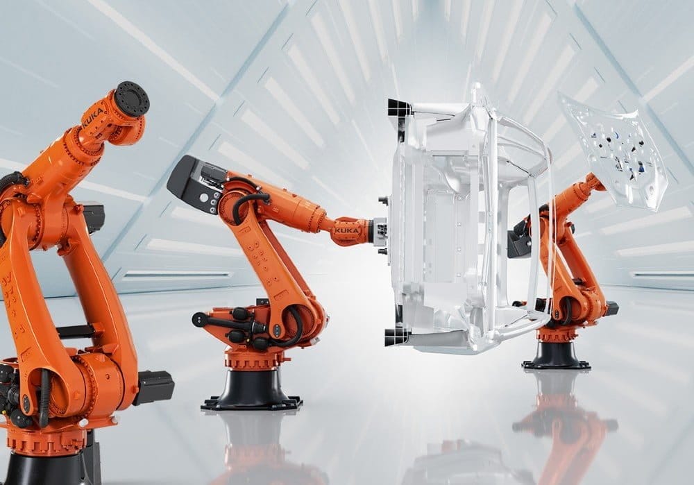 Dette billede illustrere KUKA – Smart och stark robotserie sparar på koldioxidavtrycket