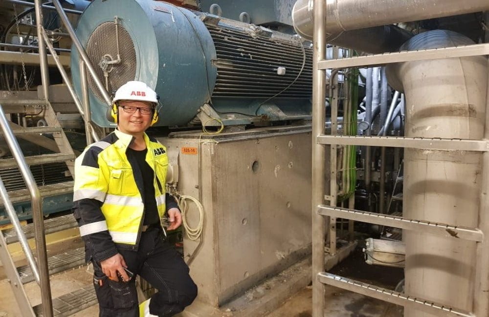 Dette billede illustrere ABB – Elektriska motorn – en osynlig superanvändare av el – i behov av energieffektivisering