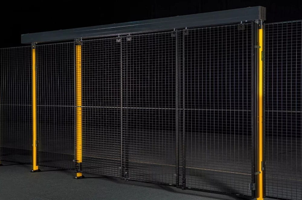 Dette billede illustrere Axelent – Trippel teleskopskjutport med skena – anpassningsmöjlighet vid begränsat utrymme