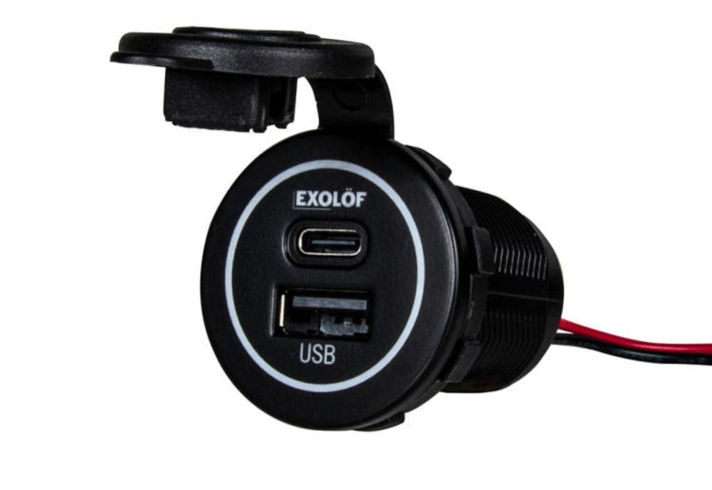 Kombinationsuttag USB-A & USB-C