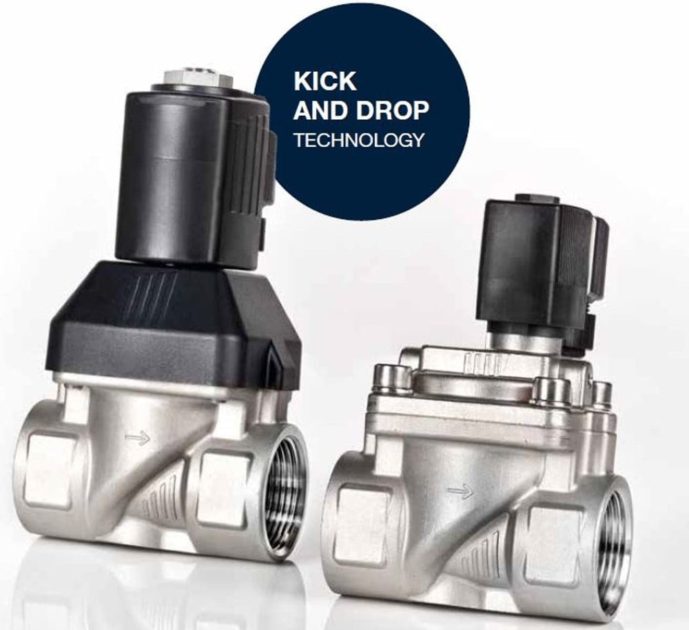 Minska energiförbrukningen med våra "Kick & Drop" magnetventiler