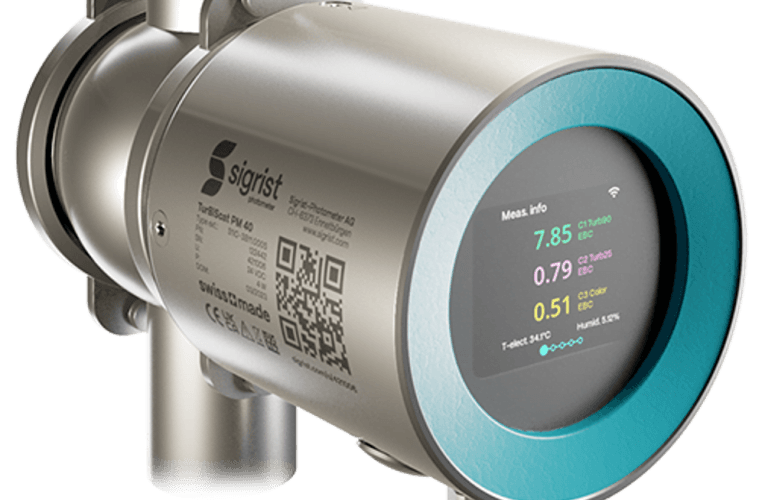 OleiniTec – Sigrist lanserar ny inline-givare för bryggerier – TurBiScat PM 40