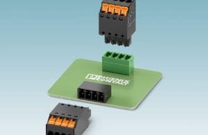 XPC 1,5 kretskortskontakten är kompatibel med Phoenix Contacts omfattande COMBICON-sortiment med en delning på 3,5 mm.