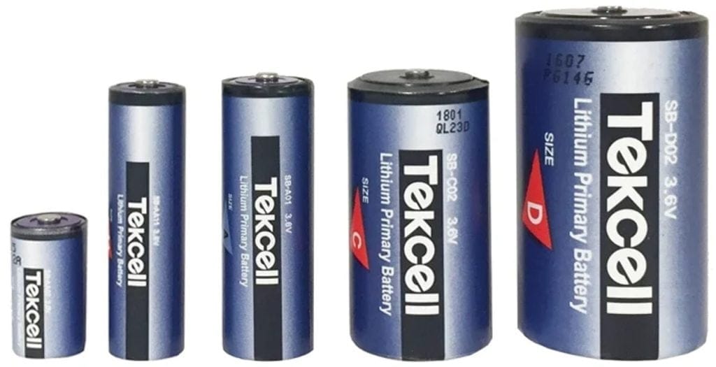 Tekcell 3,6V-batterier är populära för industriell automation där det är svårt och dyrt att byta batterier
