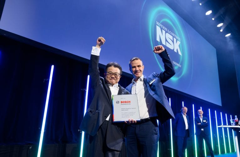 NSK tilldelas Bosch Global Supplier Award
