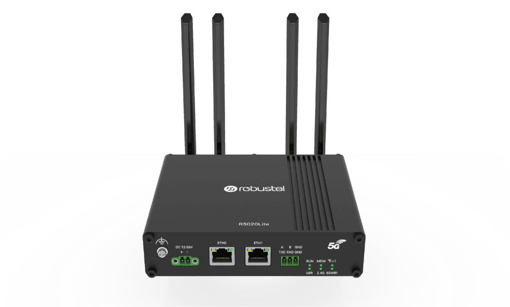 Robustel 5020 Lite är inte bara kraftfull, den har också en elegant och kompakt design som gör den enkel att integrera i alla typer av miljöer