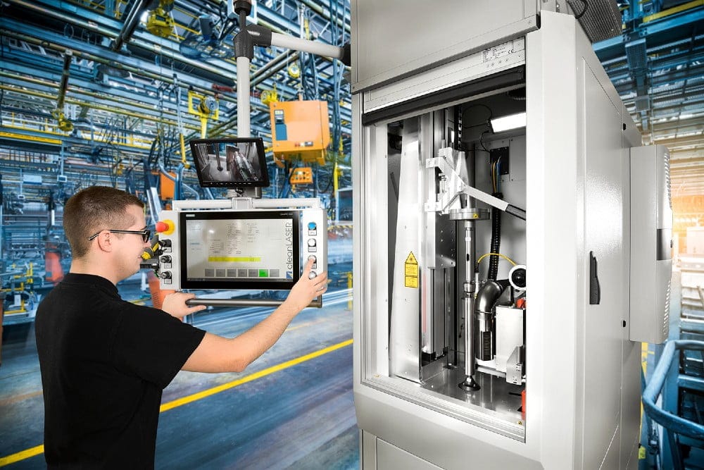 Agaria - Limförbehandling för servomotorer med laserrengöring