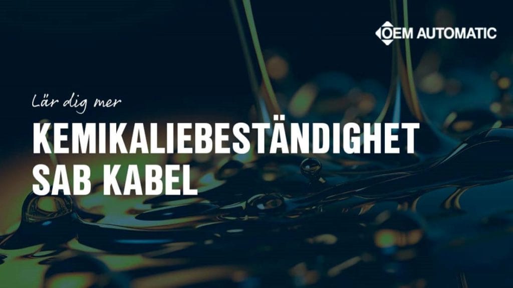 Kablarna, tillverkade av olika material och med olika ytbehandlingar för att motstå olika typer av kemikalier, är en del av vårat breda utbud av industriella lösningar