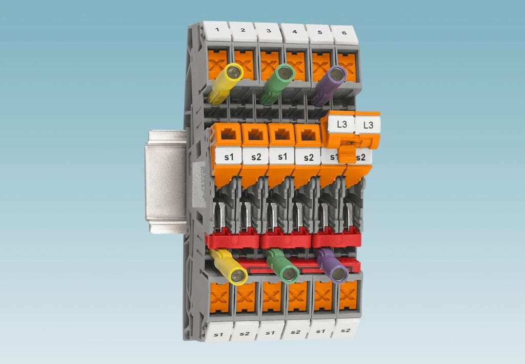 Ställverksplint XTVMEA 6 försedda med tillbehör för mätning, kortslutning av strömkrets m.m.