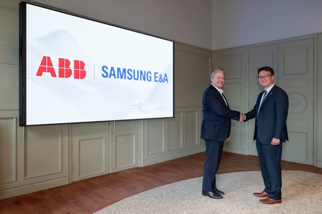 ABB och SAMSUNG E&A inleder samarbete om automatiserade fabriker för industriell konstruktion