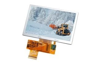 5” WVGA TFT-LCD med hög ljusstyrka och brett temperaturområde