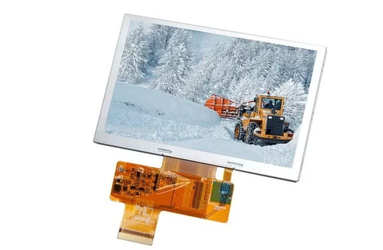 5” WVGA TFT-LCD med hög ljusstyrka och brett temperaturområde