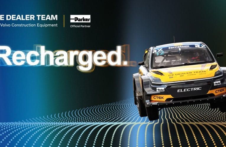Parker och Volvo CE:s återförsäljare Team by Volvo CE ingår elektriskt partnerskap för World Rally X 2024