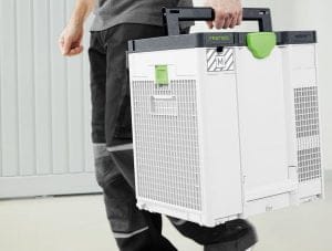 Dette billede illustrere Ren luft för bygget och verkstaden – luftrenare SYS AIR