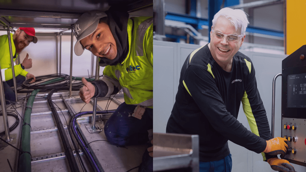 Dette billede illustrere Jernbro och Veltec är nu en av Skandinaviens ledande leverantörer av industriella tjänster