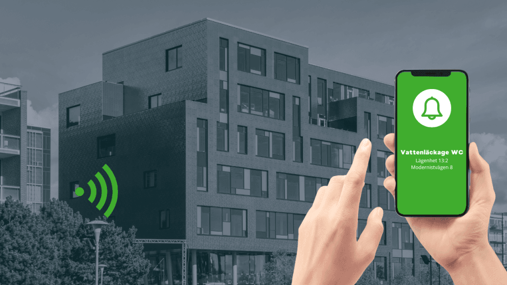 Dette billede illustrere Lyft fastighetens miljöcertifiering med ny sensorteknik