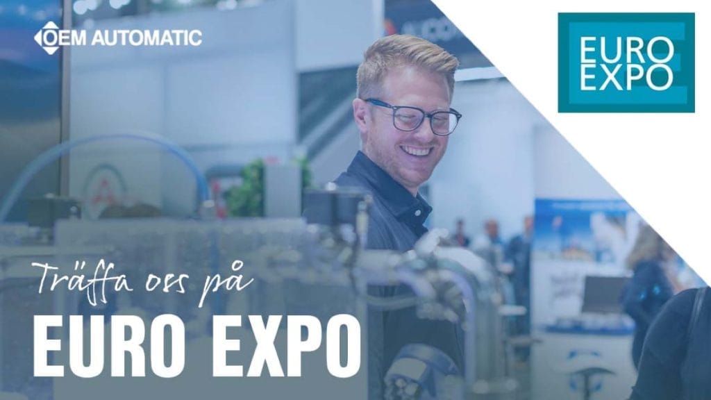 Dette billede illustrere Varmt välkommen till vår monter på EURO EXPO i Lund
