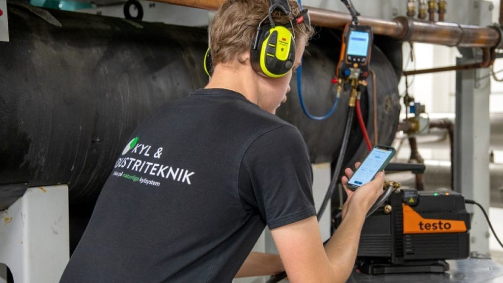 Dette billede illustrere Det är bara att trycka på start så sköter pumpen resten