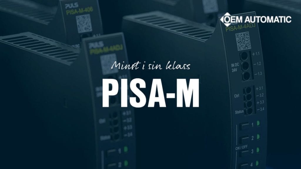 Dette billede illustrere Världens minsta 4-kanaliga säkringsmodul – PISA-M från PULS