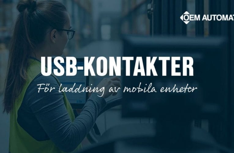 OEM Automatic presenterar: USB-kontakter för laddning av mobila enheter i arbetsfordon