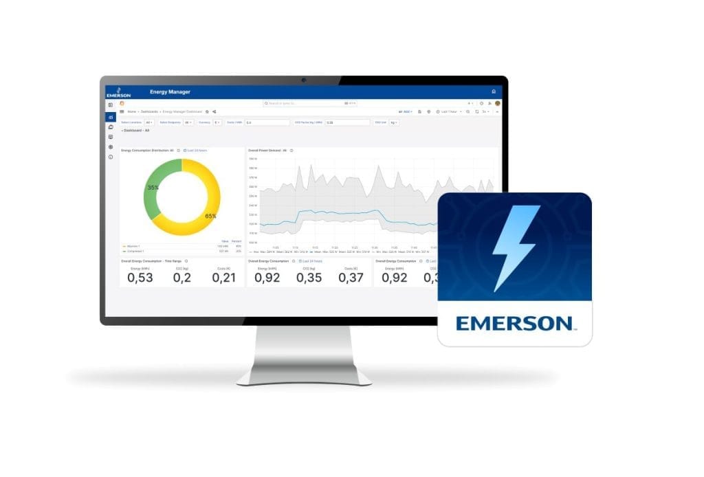 Dette billede illustrere Ny lösning från Emerson minskar energikostnader och koldioxidutsläppför tillverkare