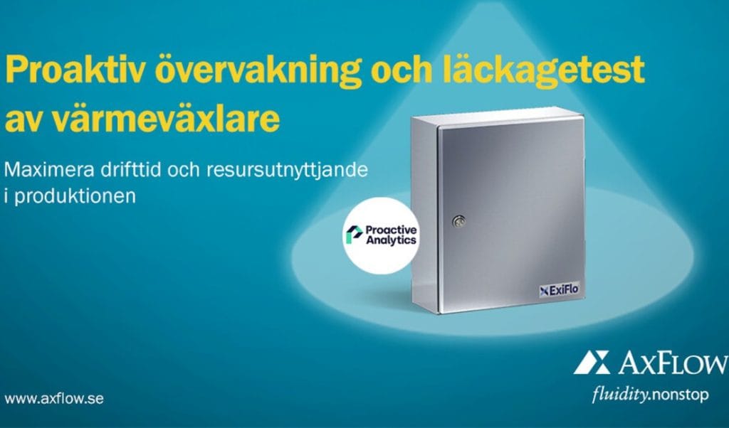 AxFlow - Proaktiv övervakning och läckagetest av värmeväxlare