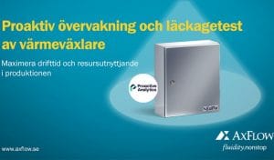 AxFlow - Proaktiv övervakning och läckagetest av värmeväxlare