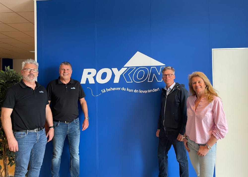 Christian Clausen og Klaus Nielsen fra Roykon sammen med Staffan Johansson og Elisabeth Kruth fra Beijer Tech.