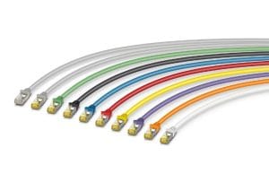 Färgade RJ45-patchkablar för CAT6A-applikationer