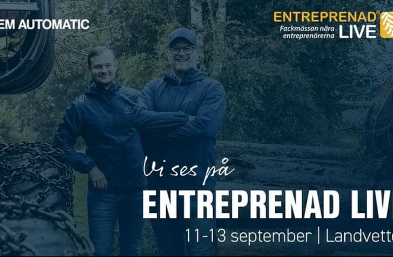 OEM Automatic ställer ut på Entreprenad Live i Landvetter