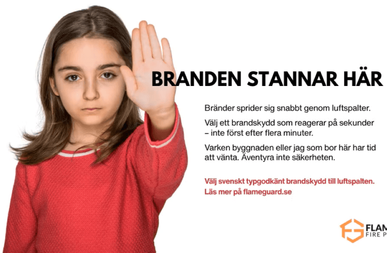 Branden stannar här – Sveriges enda typgodkända brandskydd för luftspalter