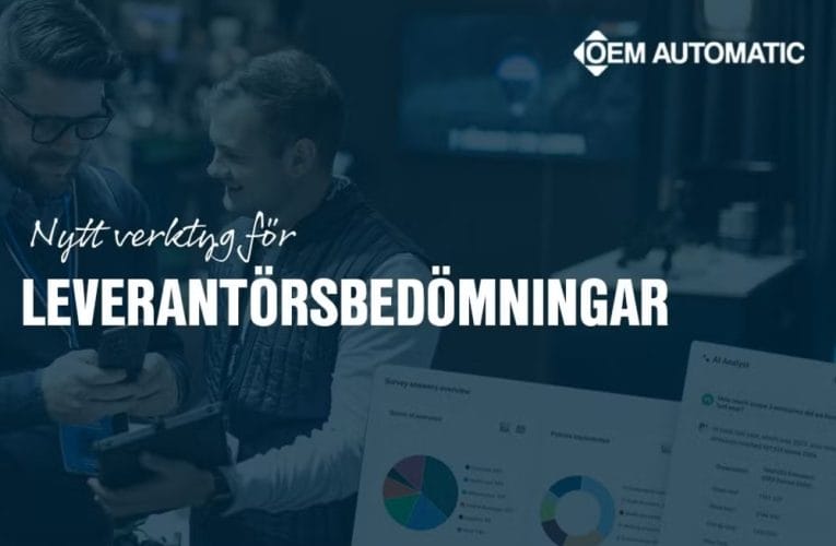 Ny digital leverantörsmodul stärker hållbarhetsarbetet hos OEM Automatic
