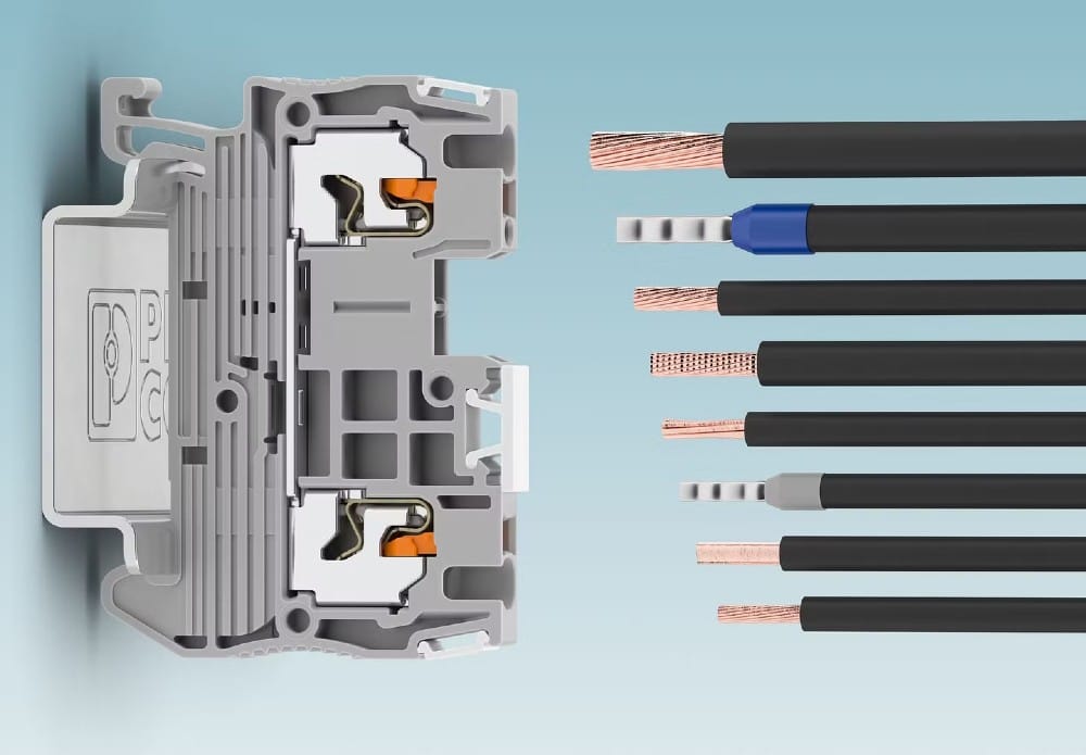 Anslut alla typer av ledare från 0,34 upp till 2,5mm² verktygsfritt