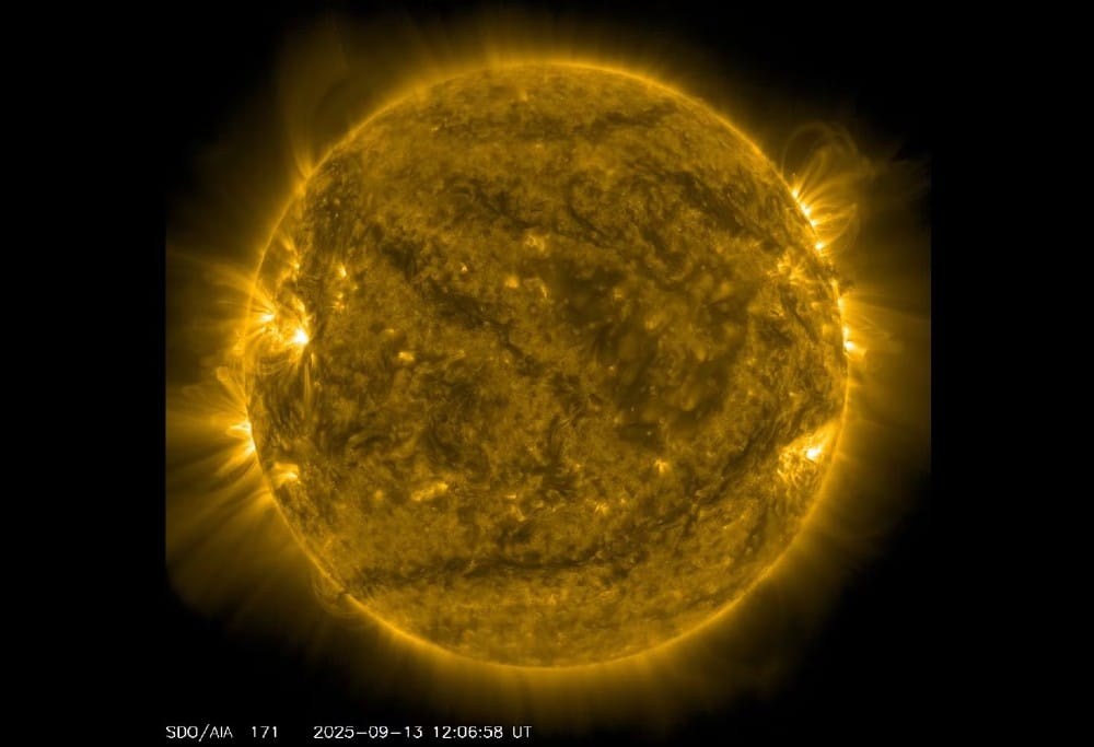Solen – rymdvädrets motor. Bilden är tagen av NASA:s Solar Dynamics Observatory. Cred: SDO/NASA